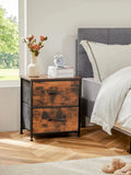 Fabric Drawer Storage Nightstand Cabinet