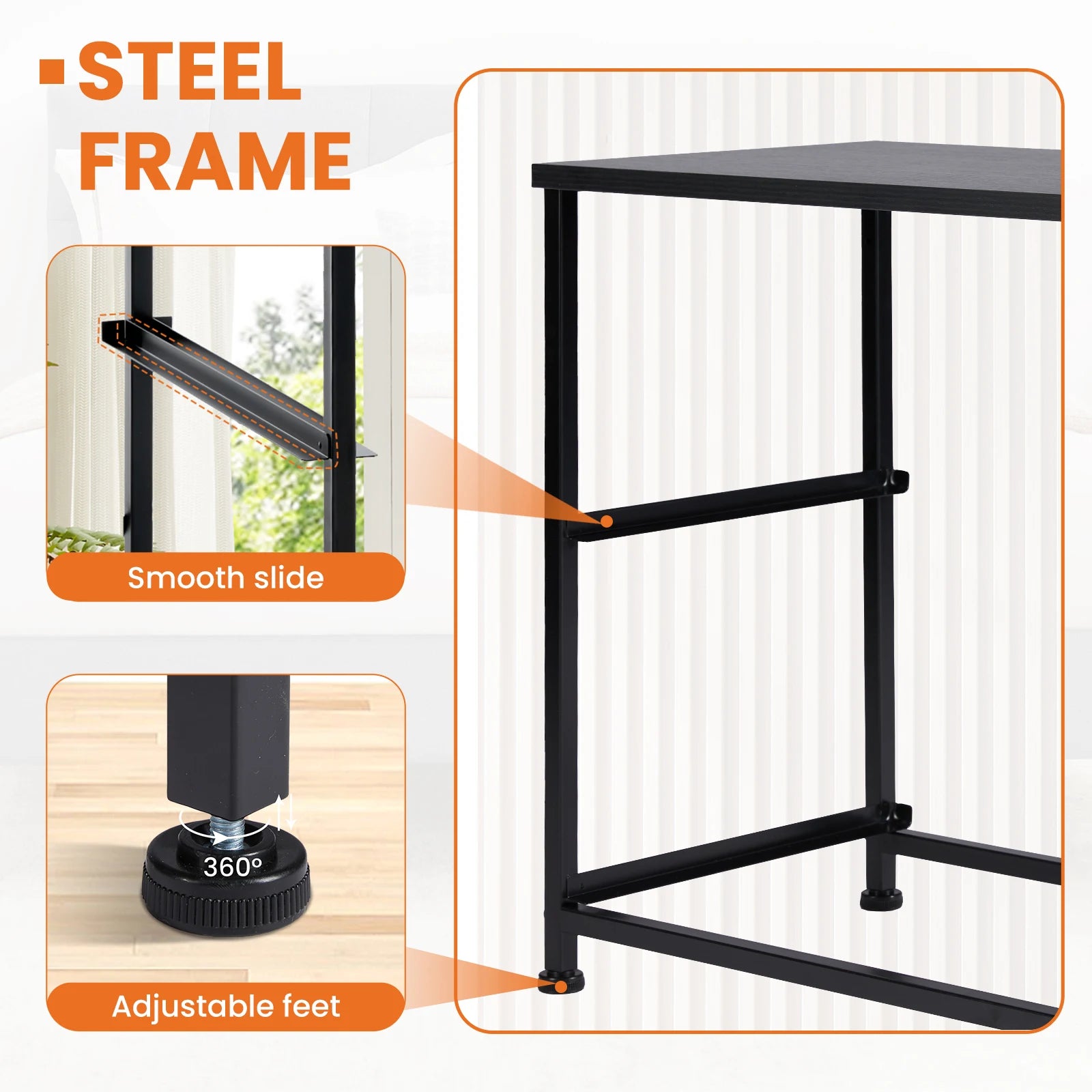 Fabric Drawer Storage Nightstand Cabinet