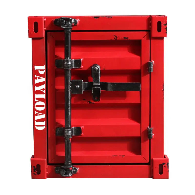 Industrial Vintage Metal Nightstand Cabinet