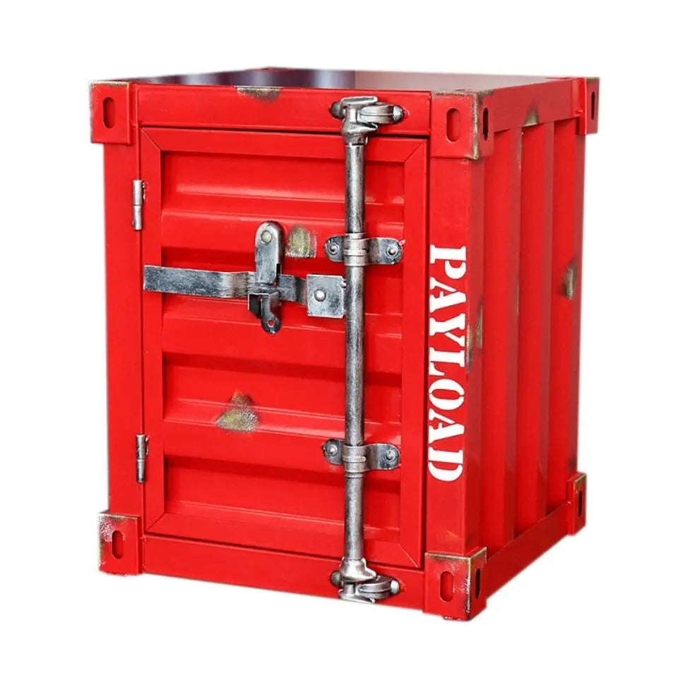 Industrial Vintage Metal Nightstand Cabinet